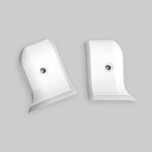 CoR-Skirt-S-End-Right, Termination For Sanitary Skirting, PVC termination accessory