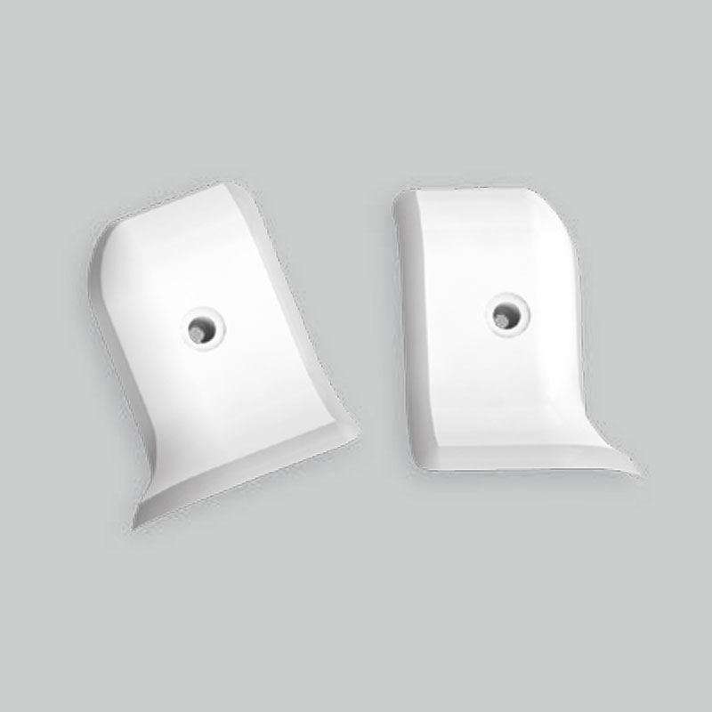 CoR-Skirt-S-End-Right, Termination For Sanitary Skirting, PVC termination accessory