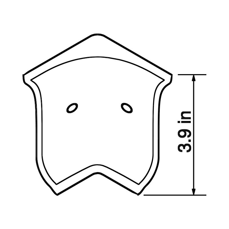 Drawing of the CoR Skirt S 2-Way Internal Corner by Panelmart